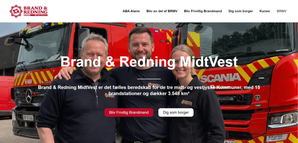 Brand og Redning MidtVest forside