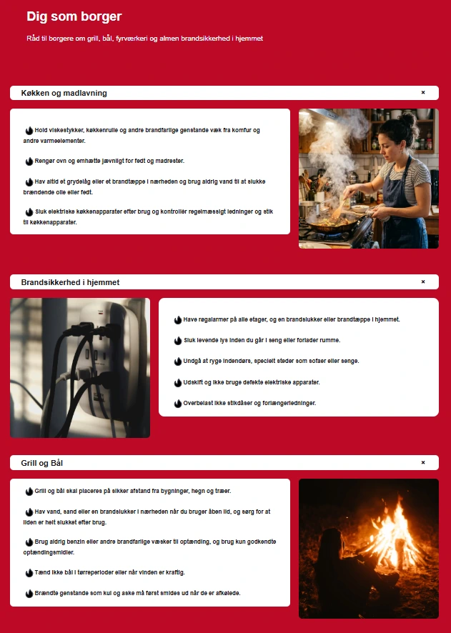 Gode råd til borgere om brandsikkerhed