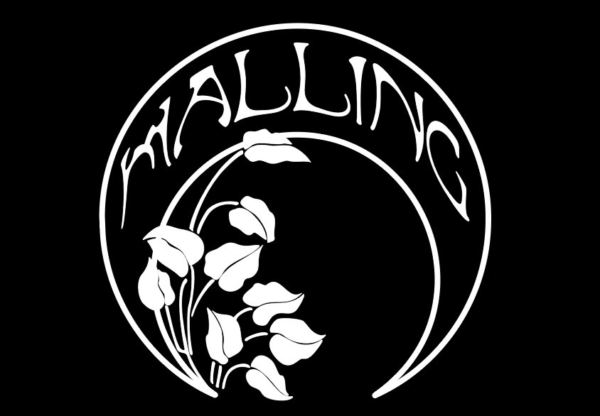 Malling logo i hvid udgave